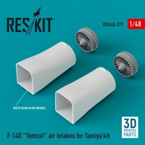 RESKIT RSU48-0379 F-14D Tomcat air intakes for Tamiya kit (3D Printed) 1/48