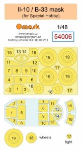 Omask 54006 Il-10 / B-33 mask (for Special Hobby) 1/48