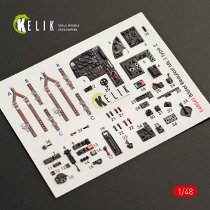 KELIK K48045 BRISTOL BEAUFORT MK.1 TYPE 2 INTERIOR 3D DECALS FOR ICM KIT 1/48