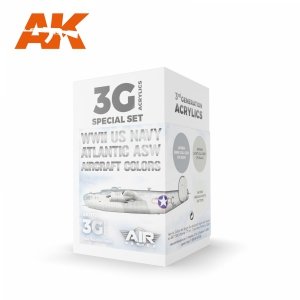 AK Interactive AK11731 WWII US NAVY ASW AIRCRAFT COLORS 3x17 ml