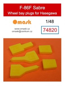 Omask 74820 F-86F Sabre wheel bay plugs (for Hasegawa) 1/48