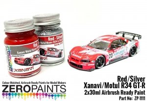 Zero Paints ZP-1111 Xanavi/Motul Nismo (R34 & 350Z) Red/Silver Paint Set 2x30ml