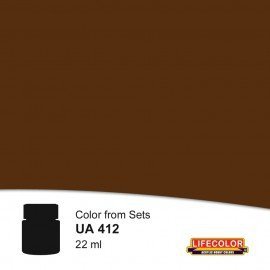 Lifecolor UA412 German uniforms Extra Dark Brown 22ml
