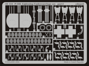 Eduard 32134 P-38L undercarriage 1/32 TRUMPETER