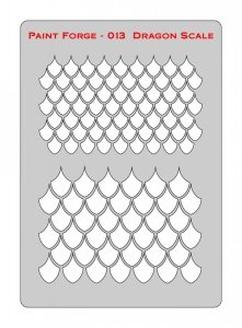 Paint Forge PFST013L STENCIL - DRAGON SCALE