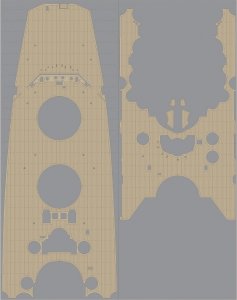Pontos 35005WD1 IJN Musashi Wooden Deck set 1944 (1:350)