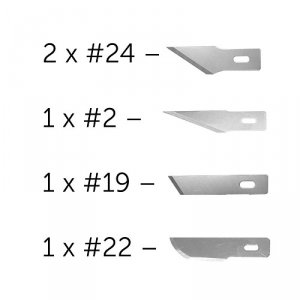 Modelcraft PKN2705 5 Assorted Blades for #2 & #5 Knife