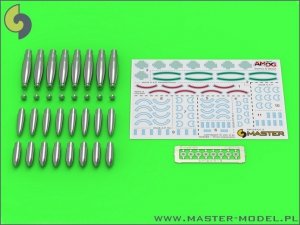 Master AM-24-013 Additional types of warheads for British RP-3 Rocket (60LB F, 25LB SAP, 25LB AP) (1:24)
