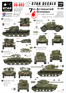 Star Decals 35-892 Desert Rats in NW Europe 1/35