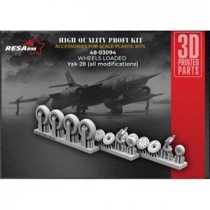 RESArm 48-03094 YAK-28 - Wheels under load (3D resin printing) 1/48