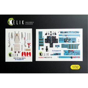 Kelik K32042 MiG-21 F-13 export version - interior 3D decals for Trumpeter kit 1/32