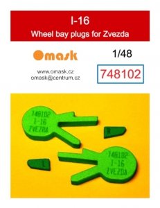 Omask 748102 I-16 wheel bay plugs (for Zvezda) 1/48