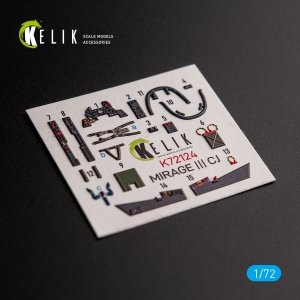 KELIK K72124 MIRAGE III CJ - interior 3D decals for SpecialHobby kit 1/72