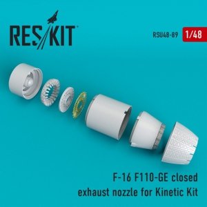 RESKIT RSU48-0089 F-16 (F110-GE) closed exhaust nozzle for Kinetic kit 1/48