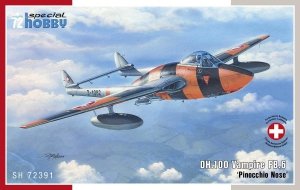 Special Hobby 72391 DH.100 Vampire 6 'Pinocchio Nose' 1/72