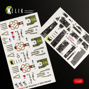 KELIK K48056 F-4G INTERIOR 3D DECALS FOR MENG KIT 1/48