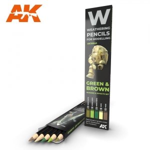 AK Interactive AK10040 GREEN & BROWN: SHADING & EFFECTS SET
