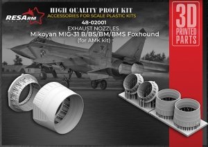 RESArm 48-02001 MIG 31 - Nozzles (3D resin printing) 1/48