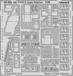 Eduard 49886 He 111H-3 nose interior ICM 1/48