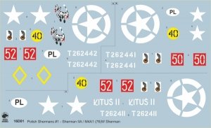Toro 16D01 Polish Shermans vol.1 Sherman IIA / M4A1 (76)W 1st Polish Armoured Division (for ILK 61616) 1/16