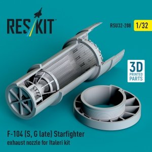 RESKIT RSU32-0208 F-104 (S, G late) Starfighter exhaust nozzle for Italeri kit (3D Printed) 1/32