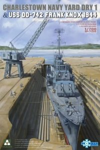 Takom SP-7058 Charlestown Navy Yard DRY 1 & USS DD-742 Frank Knox 1944 1/700