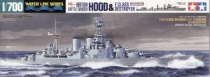 Tamiya 31806 British Battle Cruiser Hood & E Class Destroyer Battle of the Denmark Strait 1/700
