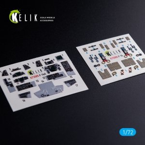 KELIK K72085 F-14A Tomcat - interior 3D decals for Hasegawa kit 1/72