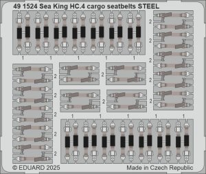 Eduard 491524 Sea King HC.4 cargo seatbelts STEEL AIRFIX 1/48
