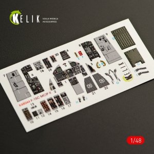 KELIK K48044 F-15C MSIP II EAGLE INTERIOR 3D DECALS FOR GWH KIT 1/48