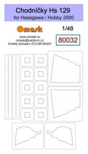 Omask 80032 Walkways Hs 129 for Hasegawa / Hobby 2000 1/48