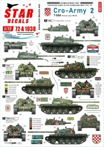 Star Decals 72-A1038 CRO-ARMY # 2. Domovinski Rat / Homeland War 1991-95 1/72
