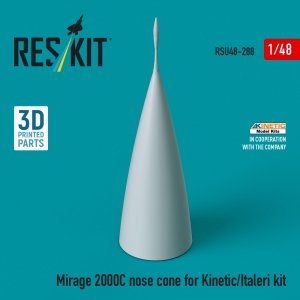 RESKIT RSU48-0288 Mirage 2000C nose cone for Kinetic/Italeri kit (3D Printed) (1/48)