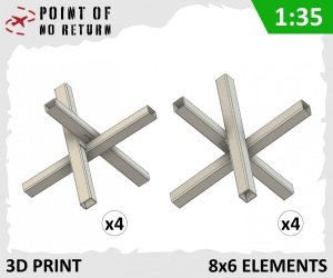 Point of no Return 3522015 Barykada przeciwczołgowa typu jeż 2 1/35