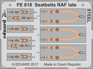 Eduard FE818 Seatbelts RAF late STEEL 1/48