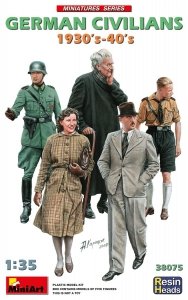 MiniArt 38075 GERMAN CIVILIANS 1930-40S. RESIN HEADS 1/35