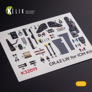 KELIK K32019 CR.42 LW - Interior 3D Decal for ICM kit 1/32