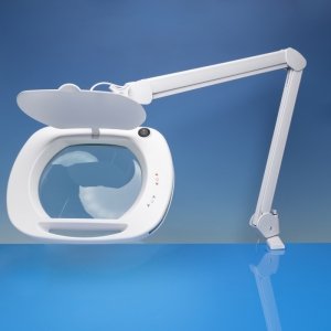 Lightcraft LC9100LED-EU Wide Lens LED Magnifier Lamp with Dual Dimmer / Lampa powiększająca LED z szeroką soczewką i podwójną regulacją jasności