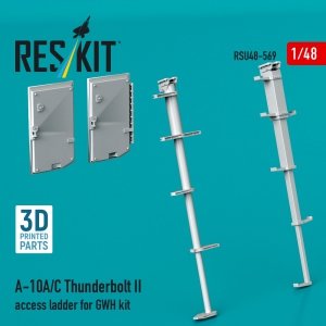 RESKIT RSU48-0569 A-10A/C Thunderbolt II access ladder for GWH kit  (3D Printed) (1/48)