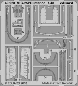 Eduard 49928 MiG-25PD interior ICM 1/48 