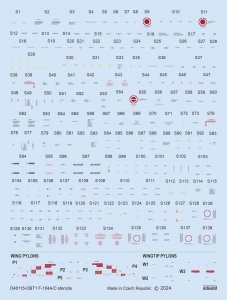 Eduard D48115 F-104A/ C stencils KINETIC MODEL 1/48