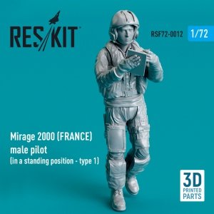 RESKIT RSF72-0012 Mirage 2000 (FRANCE) male pilot (in a standing position - type 1) (3D Printed) (1/72)