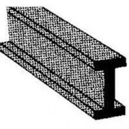 Plastruct 90023 Dwuteownik H 3.2mm x 1.6mm x 0.6mm x 375mm (ABS) / 7 szt.