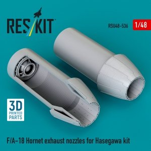 RESKIT RSU48-0536 F/A-18 Hornet exhaust nozzles for Hasegawa kit (3D Printed) (1/48)
