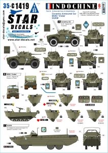 Star Decals 35-C1419 Indochine 6. Armoured cars and Amphibians. Coventry armored car Mk I, DUKW; M29C Crabe/Weasel 1/35