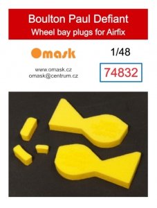 Omask 74832 Boulton Paul Defiant wheel bay plugs (for Airfix A05128, A05128A, A05132 ) 1/48