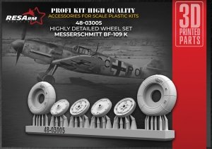 RESArm 48-03005 BF 109 K - Wheels under load (3D resin printing) 1/48