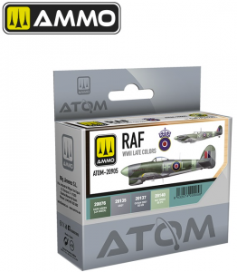 AMMO of Mig Jimenez 20905 ATOM RAF WWII LATE COLORS 4x20ml