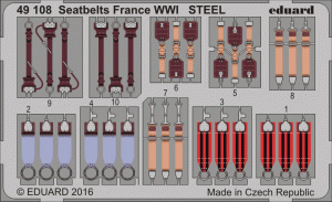 Eduard 49109 Seatbelts IJAAF WWII STEEL 1/48