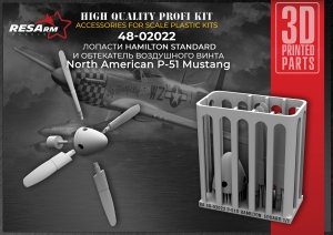 RESARM 48-02022 P-51D HAMILTON PROPELLER EDUARD (3D resin printing) 1/48